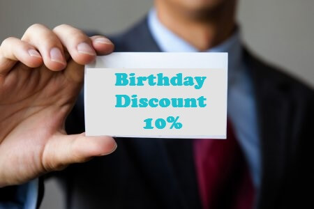 Birthday discount